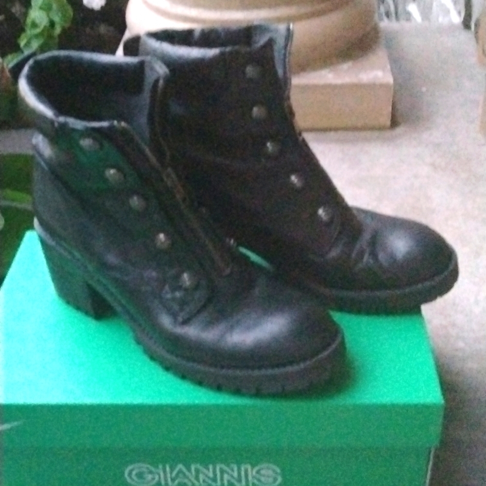 Sesto Meucci leather combat boots Steampunk Grungecore size 9